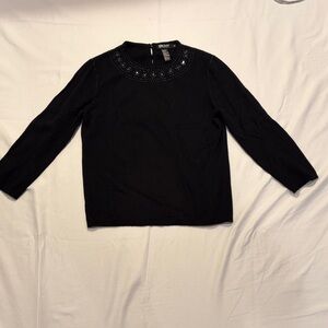 DKNY Black Long Sleeve Women's Top